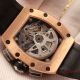 2017 Fake Richard Mille RM011 Chronograph Watch Rose Gold Case Black  rubber  (4)_th.jpg